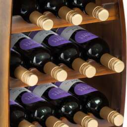 Wooden Barrel Wine Rack – 14 Bottle Capacity - Christow - thumbnail 2