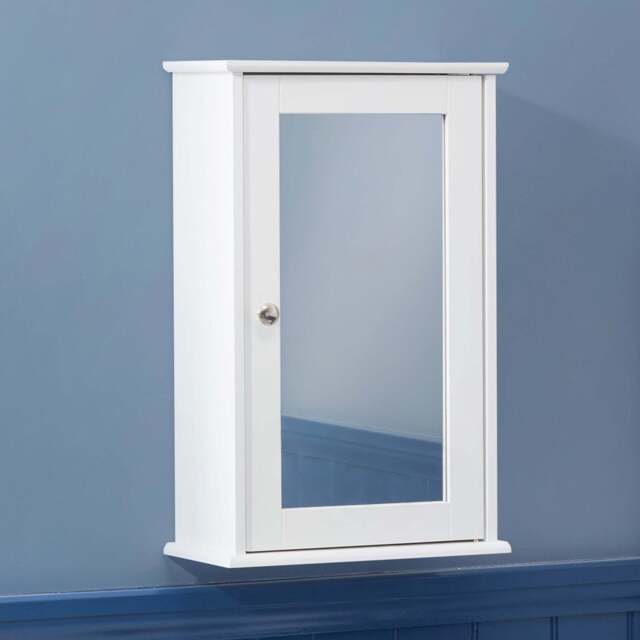 Clovelly White Bathroom Mirror Cabinet - Christow - image 1