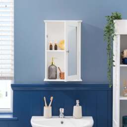 Clovelly White Bathroom Mirror Cabinet - Christow - thumbnail 4