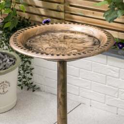 Resin Rustic Bird Bath - Christow - thumbnail 3