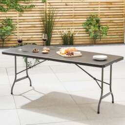 6ft Rattan Effect 4 Seater Dining Set - Christow - thumbnail 2