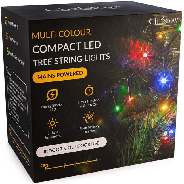 Compact LED Christmas Tree Lights - Christow - image 1
