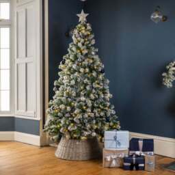 Pre-Lit Chamonix Spruce Flocked Christmas Tree - Christow - thumbnail 4