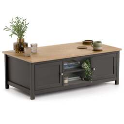 Dartmouth Coffee Table with Cupboard Storage - Christow - thumbnail 1