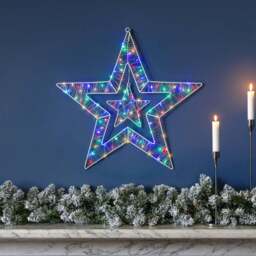 Battery Operated Double Star Light (50cm) - Christow - thumbnail 6