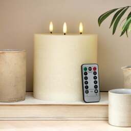 3 Wick Flameless LED Candle with Remote - Christow
