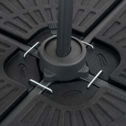 Round Cantilever Parasol Base – 66kg - Christow - thumbnail 2