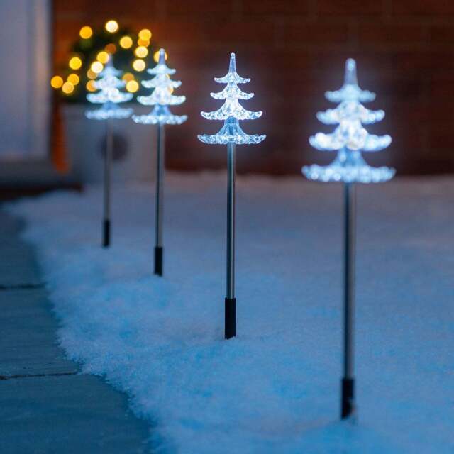 Acrylic Christmas Tree Path Lights - Christow - image 1
