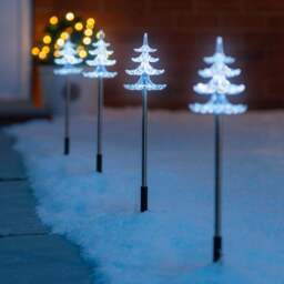Acrylic Christmas Tree Path Lights - Christow - thumbnail 1