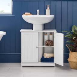 Clovelly White Under Sink Cabinet - Christow - thumbnail 4