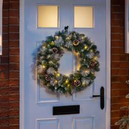 Frosted Berry & Pine Cone Wreath - Christow - thumbnail 5