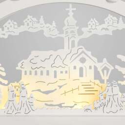 White Christmas Village Candle Arch - Christow - thumbnail 3