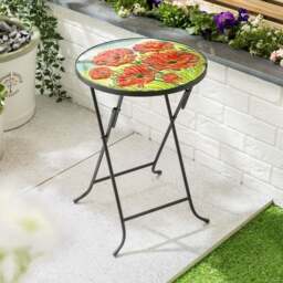 Round Glass Bistro Table - Christow - thumbnail 4