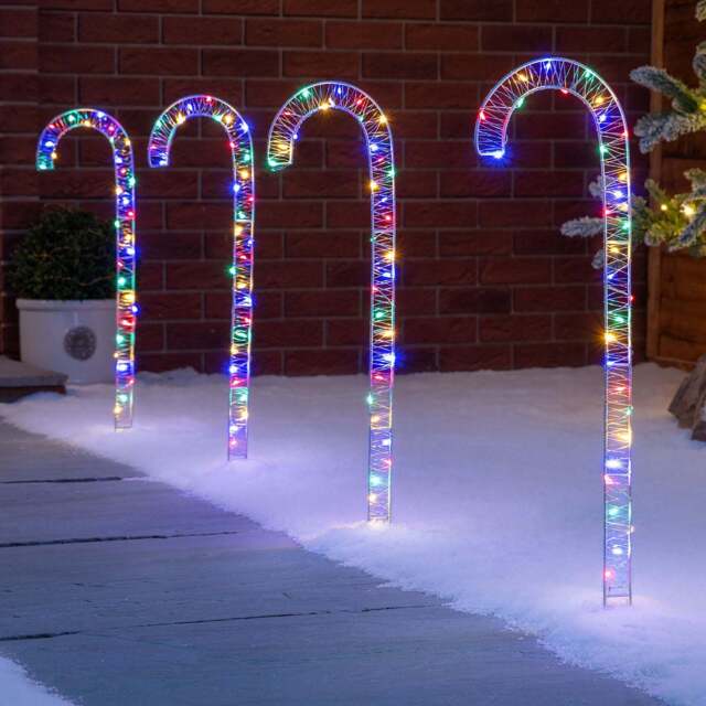 Mains Powered Micro LED Candy Canes - Christow