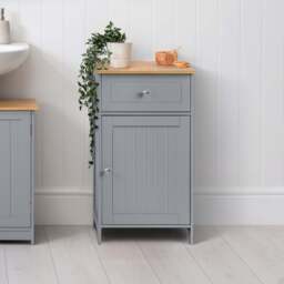 Lustleigh Grey Bathroom Unit with Drawer - Christow - thumbnail 3