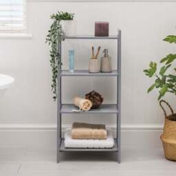 Lustleigh Grey Bathroom Ladder Shelf - Christow - thumbnail 4