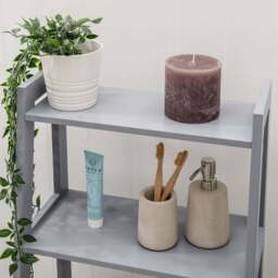 Lustleigh Grey Bathroom Ladder Shelf - Christow - thumbnail 2