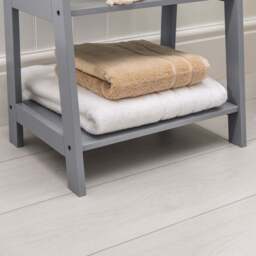 Lustleigh Grey Bathroom Ladder Shelf - Christow - thumbnail 3