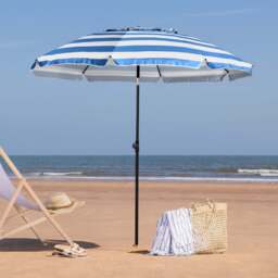 Striped Beach Parasol – 2m - Christow