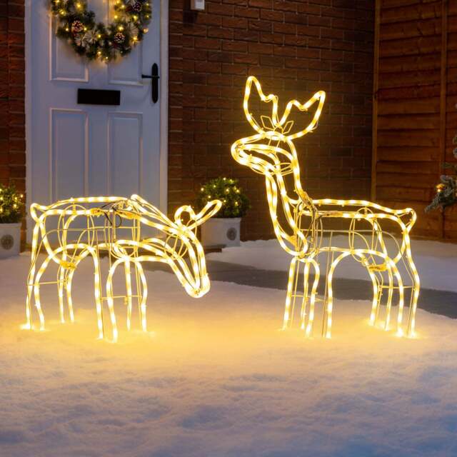 Warm White LED Reindeer - Christow - image 1