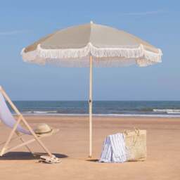 Portable Tassel Parasol with Tilt – 2m - Christow - thumbnail 1