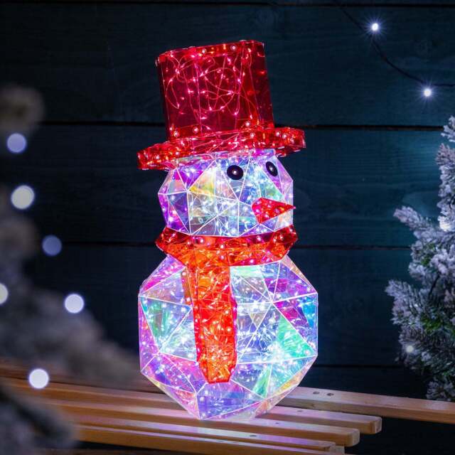 Iridescent Christmas Snowman Light - Christow - image 1