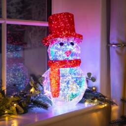 Iridescent Snowman Light (40cm) - Christow - thumbnail 2