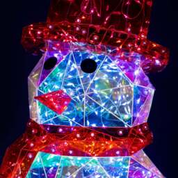 Iridescent Snowman Light (40cm) - Christow - thumbnail 3