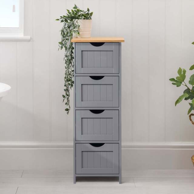 Lustleigh Grey Bathroom Drawer Unit - Christow - image 1