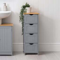 Lustleigh Grey Bathroom Drawer Unit - Christow - thumbnail 3