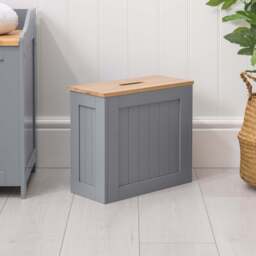 Lustleigh Grey Bathroom Tidy Box - Christow - thumbnail 1