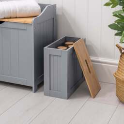 Lustleigh Grey Bathroom Tidy Box - Christow - thumbnail 2