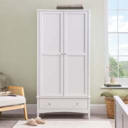 Ilsington Double Wardrobe with Drawer - Christow - thumbnail 1