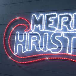 Merry Christmas LED Rope Light Sign - Christow - thumbnail 3