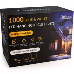 LED Hanging Icicle Christmas Lights - Christow - thumbnail 6