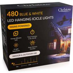 LED Hanging Icicle Christmas Lights - Christow - thumbnail 4