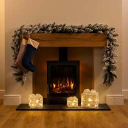 Light Up Cotton & Hessian Christmas Presents – Set of 3 - Christow - thumbnail 4