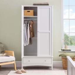 Ilsington Double Wardrobe with Drawer - Christow - thumbnail 2