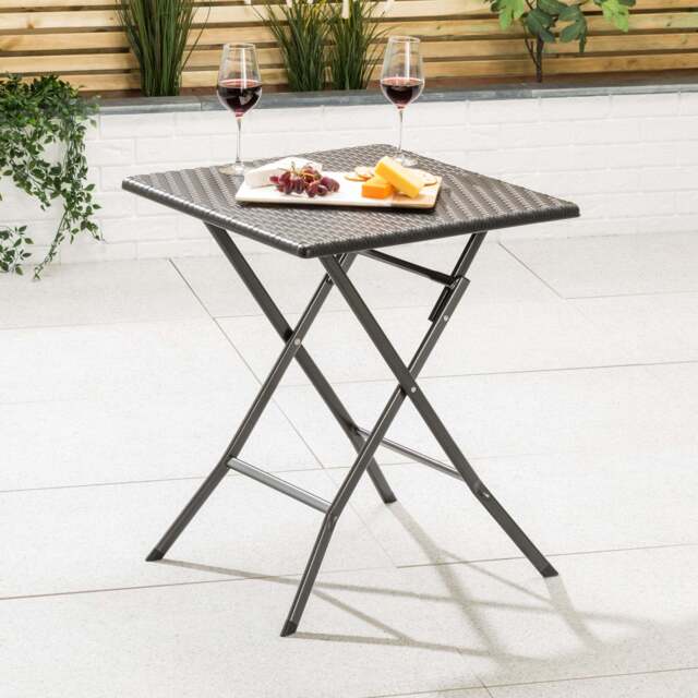 Rattan Effect Bistro Table - Christow - image 1