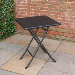 Rattan Effect Bistro Table - Christow - thumbnail 4