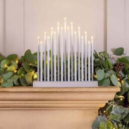 Silver Christmas Candle Bridge Tower Light - Christow - thumbnail 4