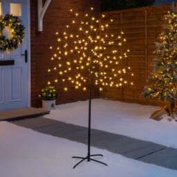 Warm White Cherry Blossom LED Christmas Tree - Christow - thumbnail 3