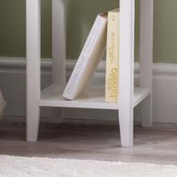Ilsington Slim Bedside Table with Shelf - Christow - thumbnail 4