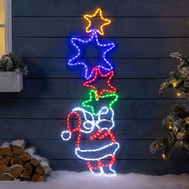 Santa & Star Wall Light - Christow - image 1