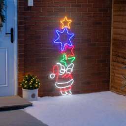 Santa & Star Wall Light - Christow - thumbnail 2