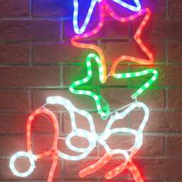 Santa & Star Wall Light - Christow - thumbnail 3