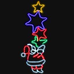 Santa & Star Wall Light - Christow - thumbnail 4