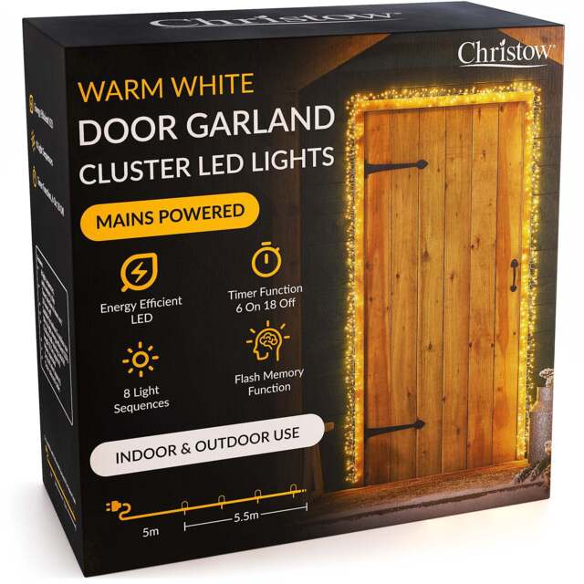 Christmas Cluster Light Door Garland - Christow - image 1