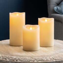 Flicker Flame LED Candles (Set of 3) - Christow - thumbnail 1