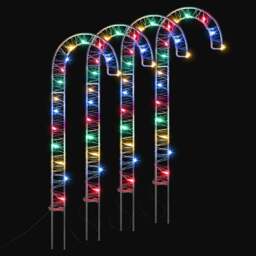 Battery Operated Micro LED Candy Canes - Christow - thumbnail 5